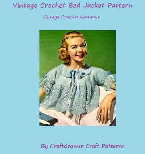 Crochet Bed Jacket Pattern A Vintage Bed Jacket Crochet Pattern Is Size 14 16