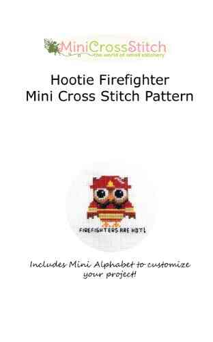 Hootie Firefighter Mini Cross Stitch Pattern