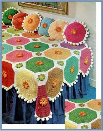 Colorful Throw Pillows Vintage Crochet Pattern