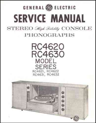 General Electric Service Manual For RC4631 RC4632 Phonograph Consoles