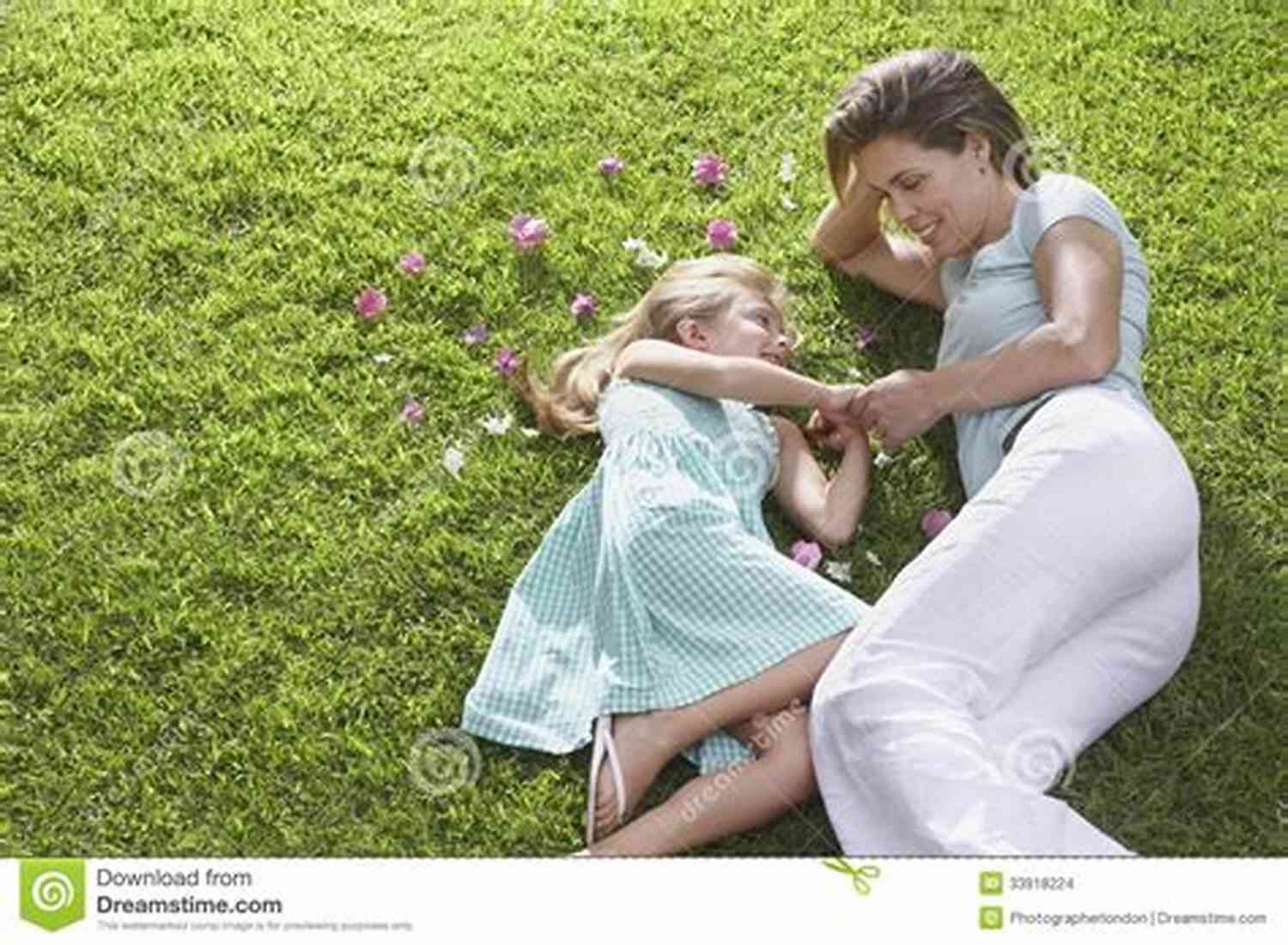A Mother And Daughter Lying On Grass, Looking Up At The Sky T Girl Love Mommy Dearest (T Girl Adventures 2)