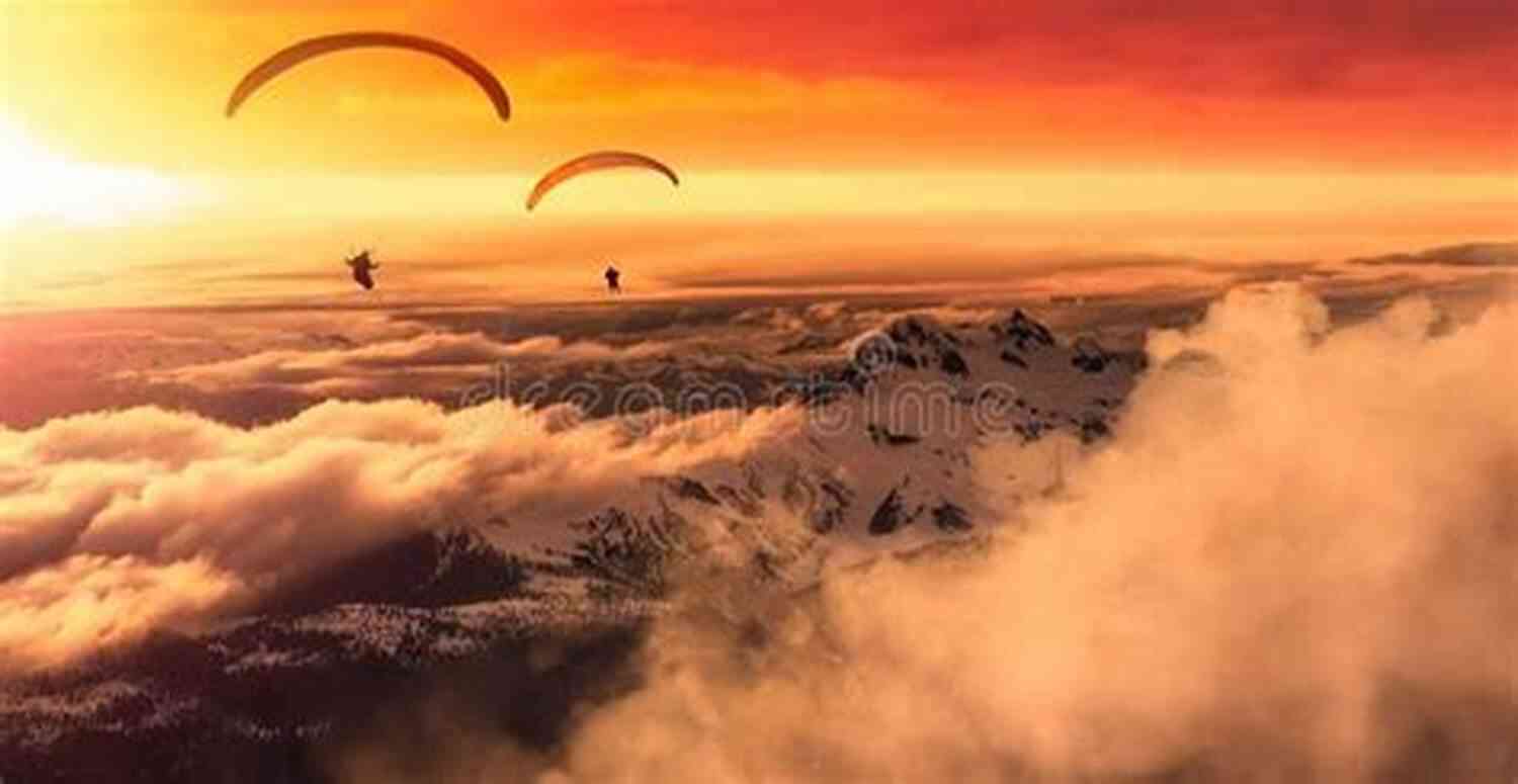 A Paraglider Soaring In The Picturesque Mountains Hitting Xtremes (Xtreme Ops 1)