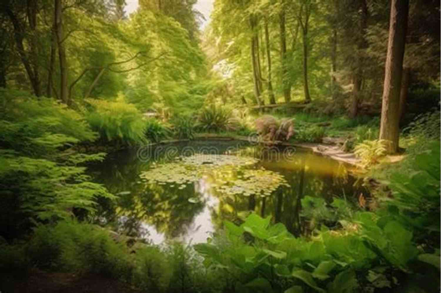 A Peaceful Oasis Surrounded By Lush Greenery And Tranquil Water Lost Lagoon/lost In Thought