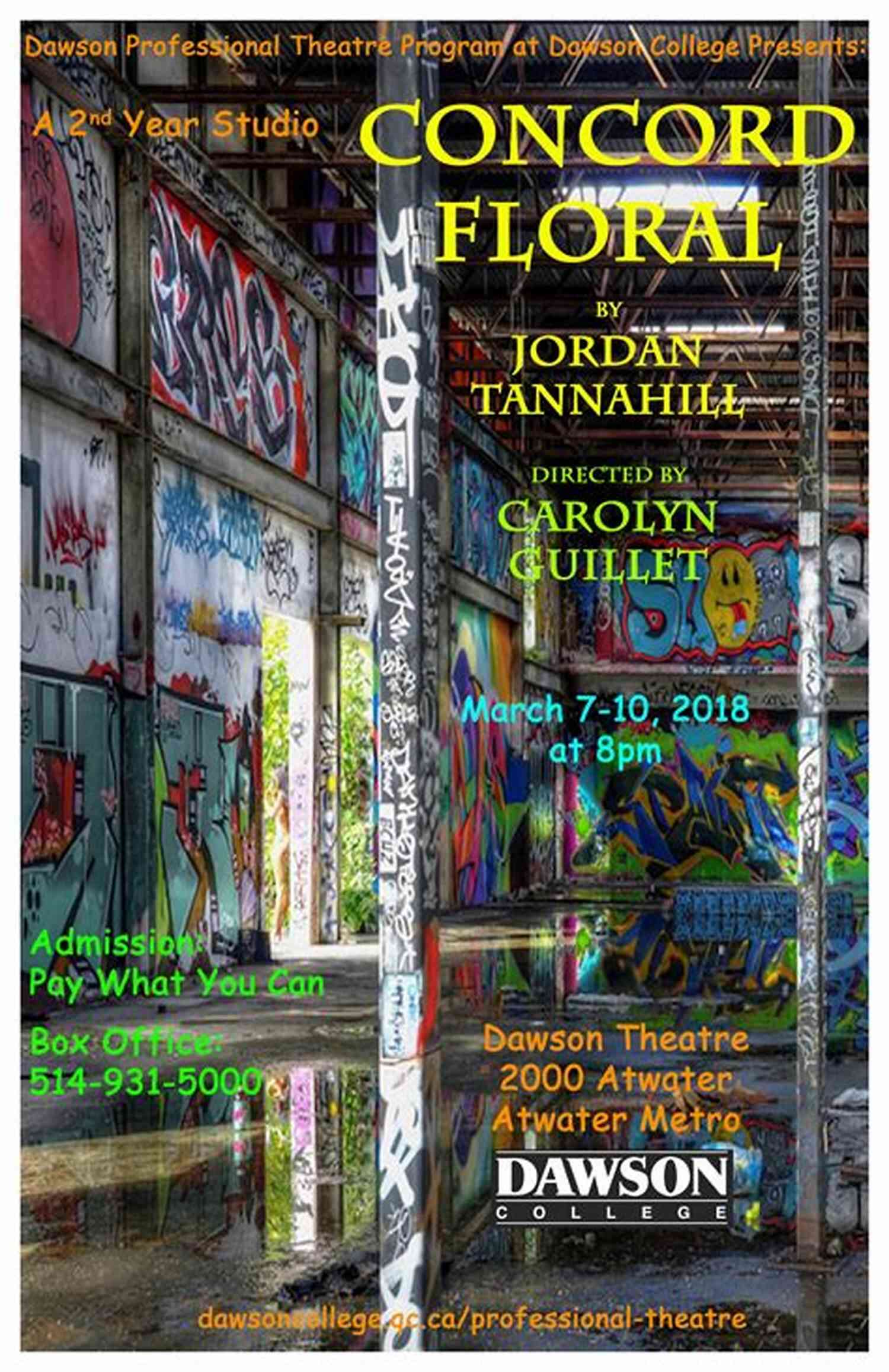 Concord Floral Play Poster The CTR Anthology: Fifteen Plays From Canadian Theatre Review: Fifteen Plays From The Canadian Theatre Review (Heritage)