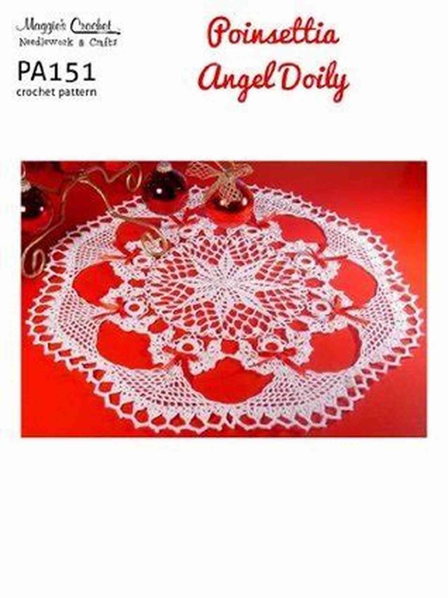 Crochet Pattern Poinsettia Angel Doily Pa151 Crochet Pattern Poinsettia Angel Doily PA151 R