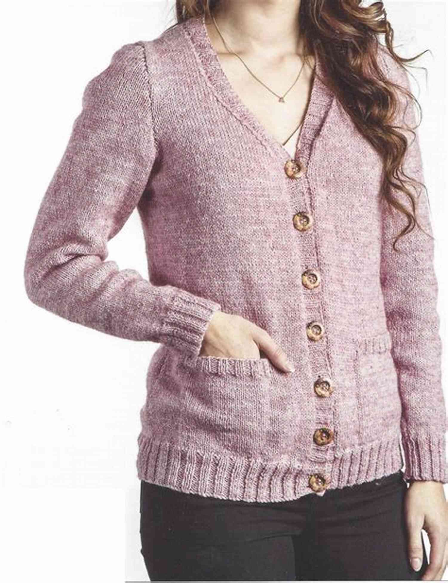 Elegant V Neck Cardigan Knitting Pattern Knitting Pattern Ladies V Neck T Shirt (All In One Knitting Patterns For Ladies Tops 1)