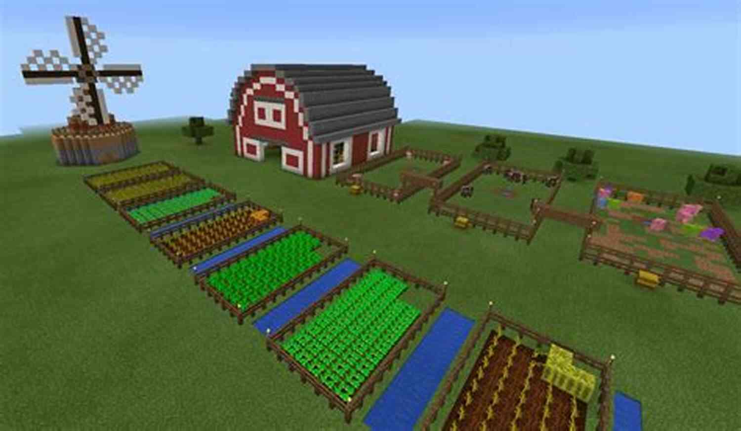 Image Of A Minecraft Farm Farming In Minecraft Tips And Tricks Tutorial : Tips Tricks And More