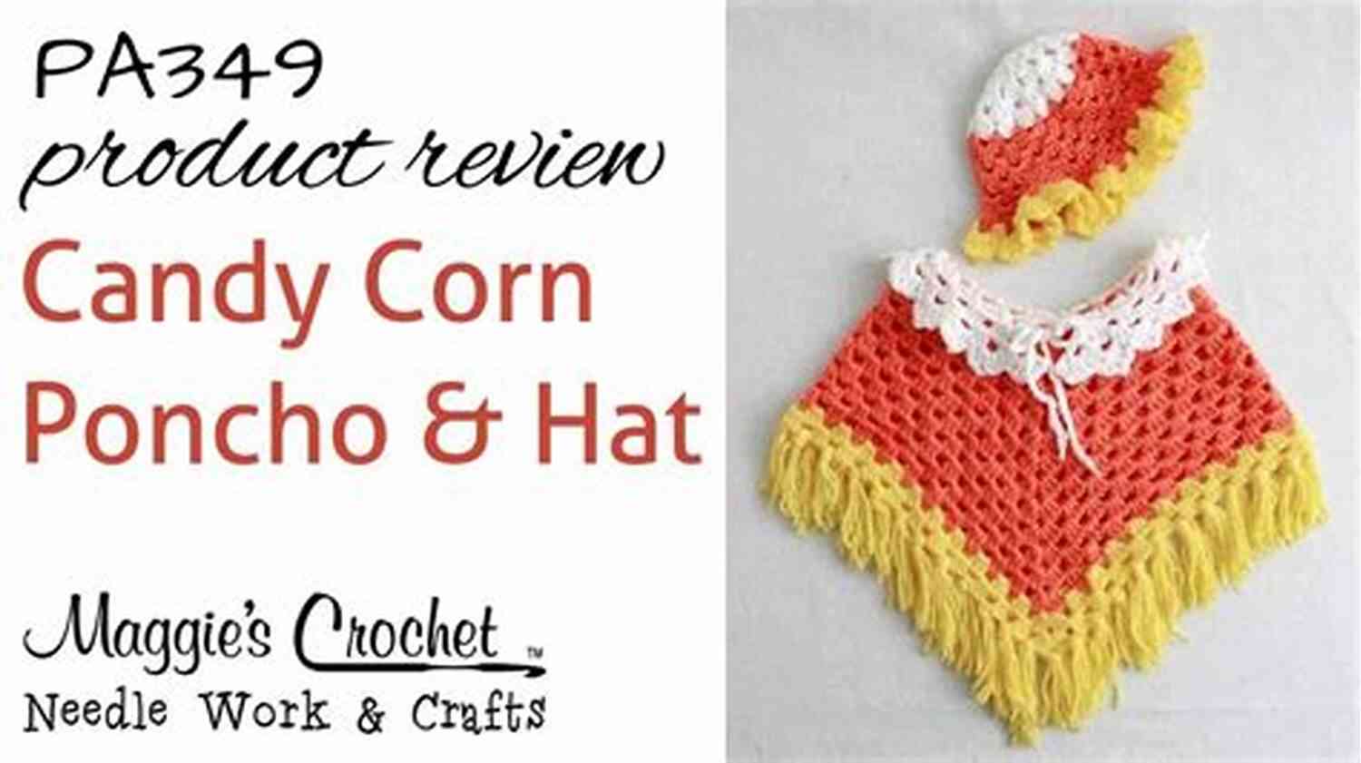 Crochet Pattern Candy Corn Hat And Poncho Crochet Pattern Candy Corn Hat And Poncho PA349 R